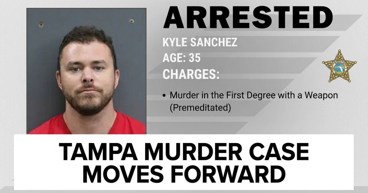 Kyle Sanchez Amanda Roark case represented by a Tampa courthouse scene after bond was denied in a murder hearing.