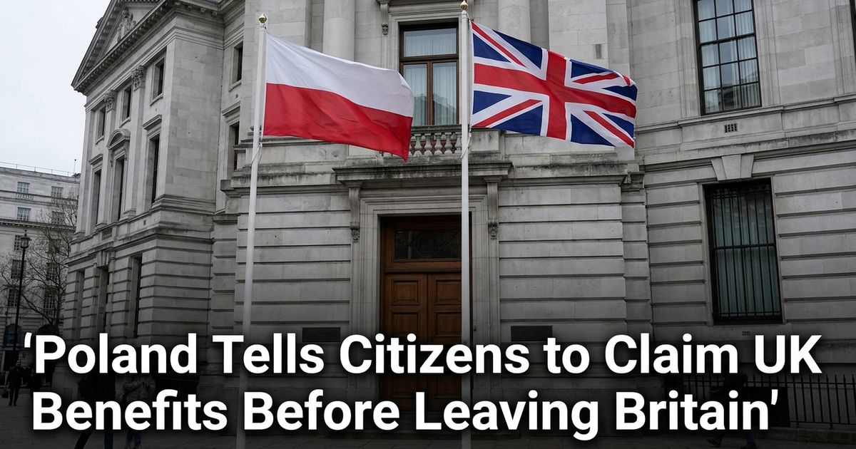 The Polish government's official Powroty website advises Polish citizens living in the UK to claim Jobseeker's Allowance before returning home — a right established under the Brexit Withdrawal Agreement that has sparked a political row in Britain.