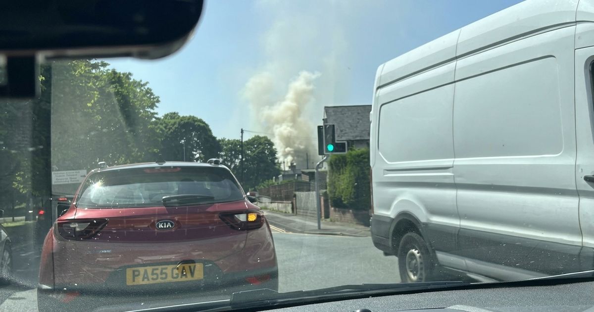 A house fire on Riverside Place in Barry, developing story, has forced the closure of the A4055 Cardiff Road in both directions.