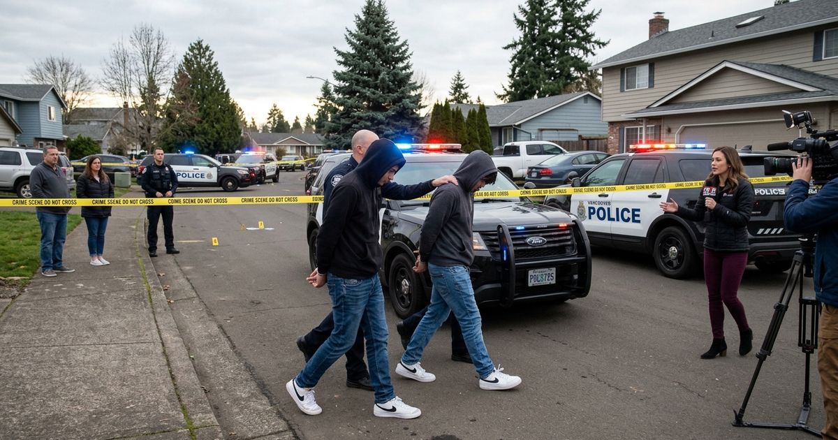 Vancouver Police Department at the scene of a shooting on General Anderson Avenue where a 14-year-old was wounded early Sunday morning.