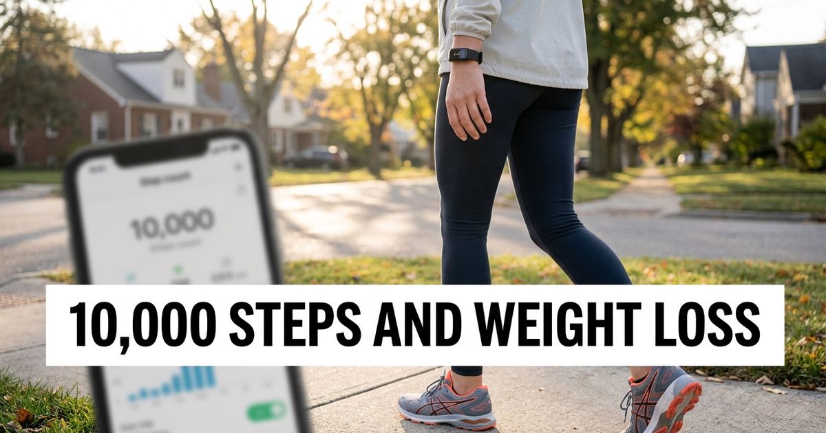 Is walking 10000 steps a day enough to lose weight shown through a person tracking how many steps a day they walk.