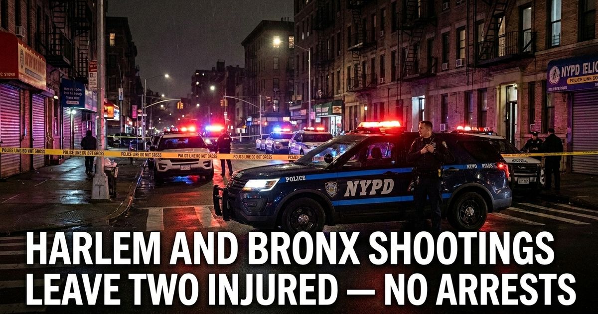NYPD is investigating two separate shooting incidents in Manhattan and the Bronx on the evening of Thursday June 25, 2026, in which a 28-year-old man and a 14-year-old boy were injured. Both are in stable condition.