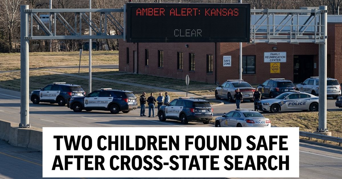 Kansas AMBER Alert canceled after two children were found safe in the Kansas City metropolitan area.