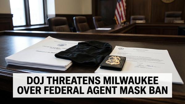 DOJ Threatens Milwaukee Over Federal Agent Mask Ban