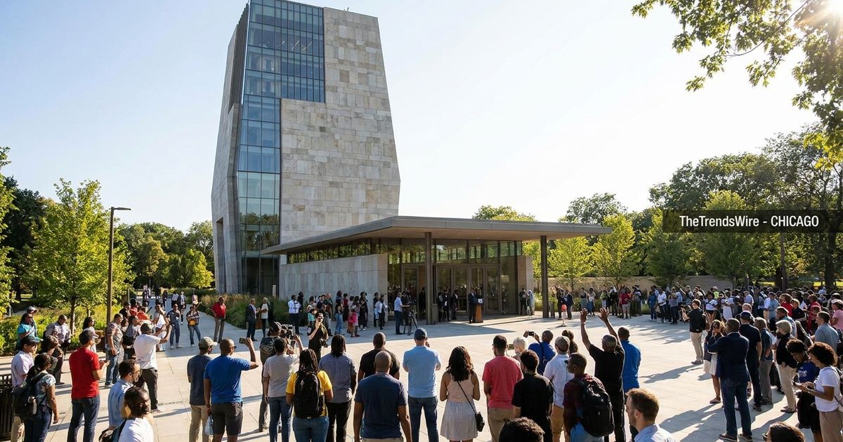 The Obama Presidential Center opens its grand ceremony on June 18 2026 in Chicago's Jackson Park, with three former presidents and a star-studded musical lineup attending.