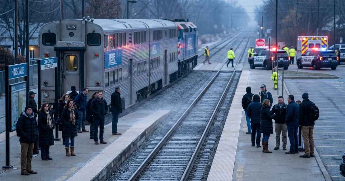 Metra train pedestrian fatality in Palatine, Illinois — developing story on Union Pacific Northwest line incident.