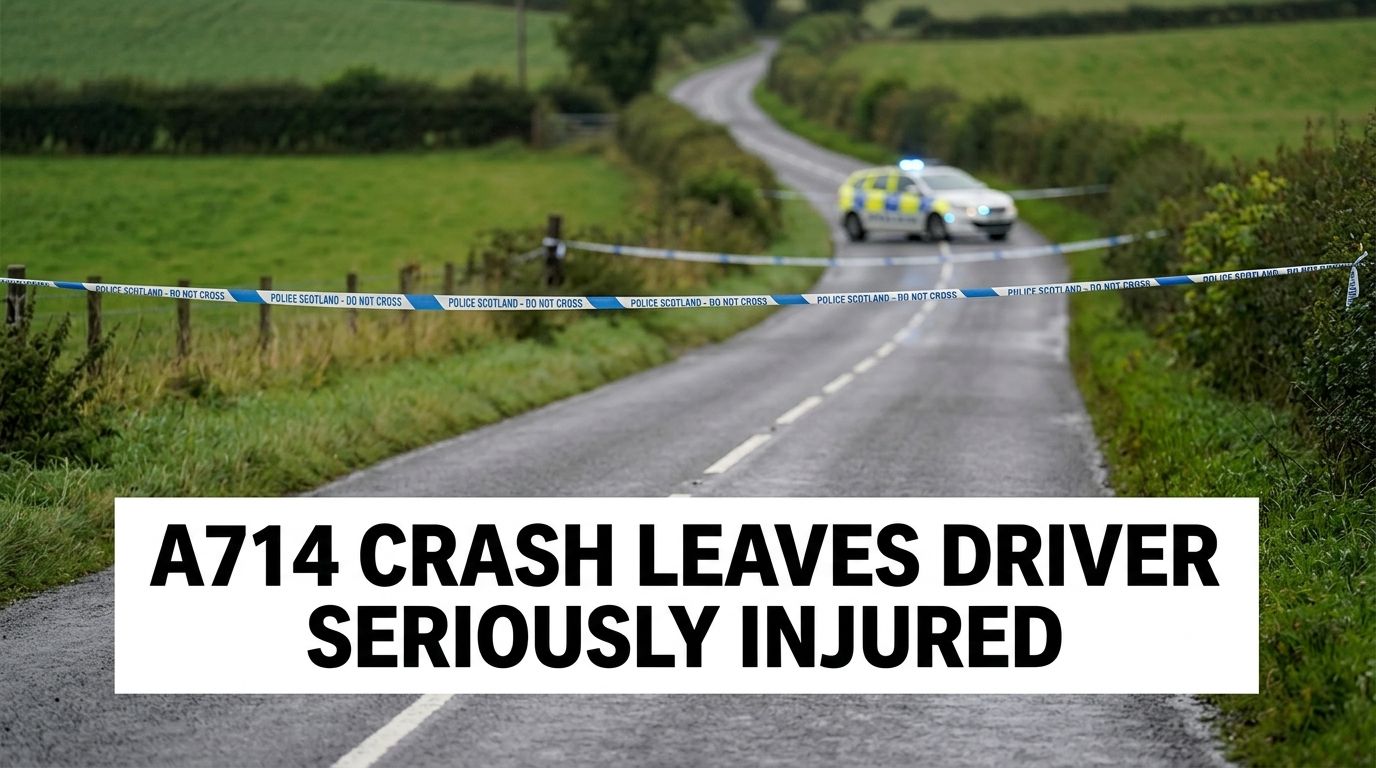 Man Airlifted After A714 Crash Near Wigtown