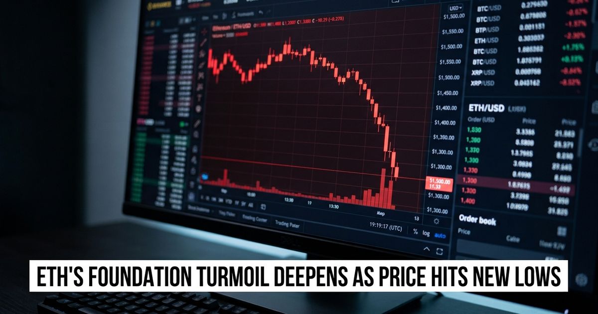 Featured image for "Ethereum Hits 14-Month Low as USDT Briefly Overtakes It"