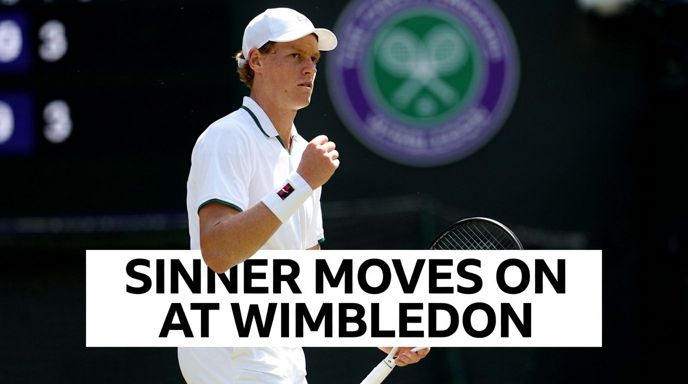 Jannik Sinner Beats Mochizuki at Wimbledon
