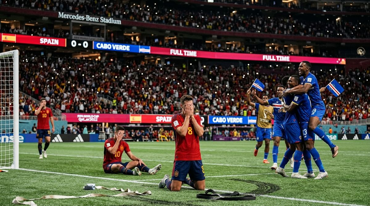 Spain were held to a 0-0 draw by Cabo Verde in their World Cup opener.
