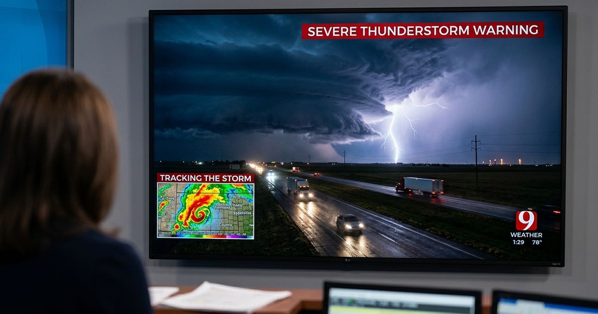 Severe thunderstorm watch warns of damaging winds and hail in 2026.