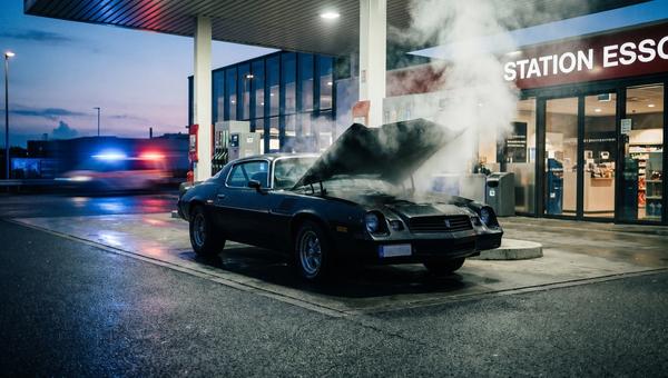 Classic Muscle Meltdown: 1979 Pontiac Firebird Burst Into Flames at Oxfordshire Tesco Petrol Station