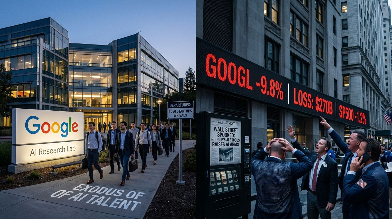 Google Loses $270B as AI Talent Exodus Spooks Wall Street