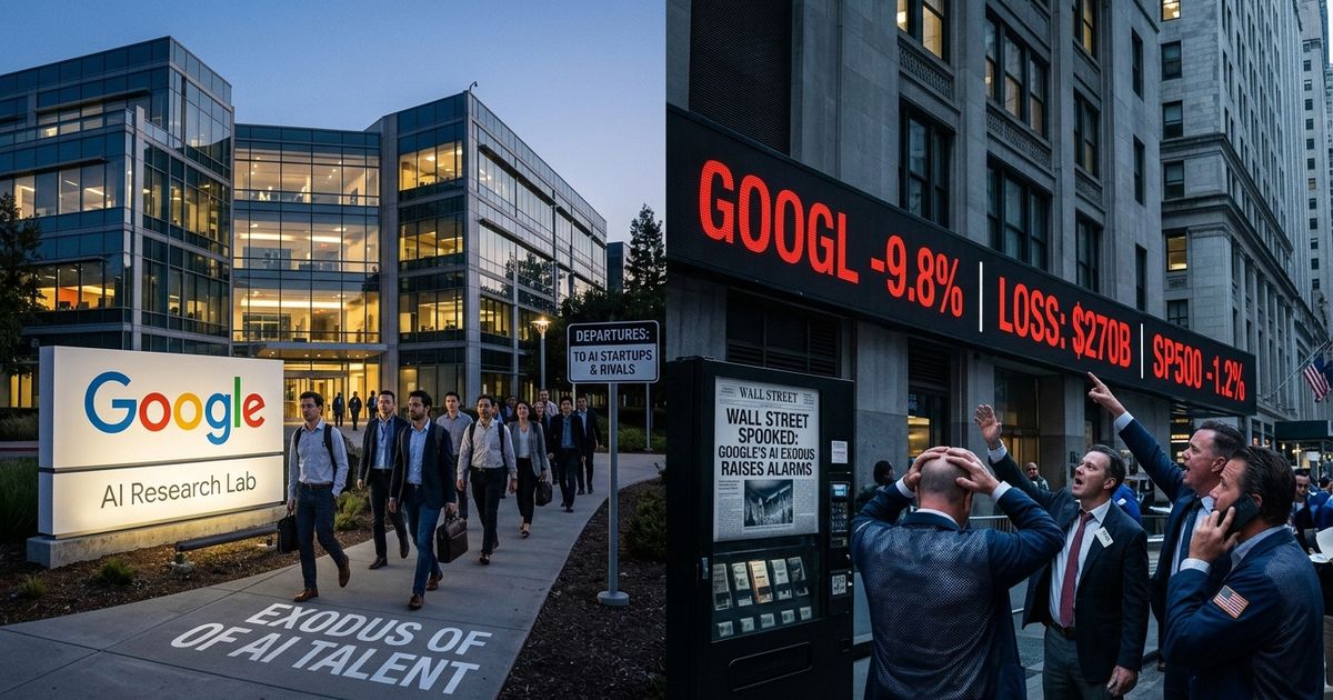 Google loses $270 billion market cap amid AI talent concerns
