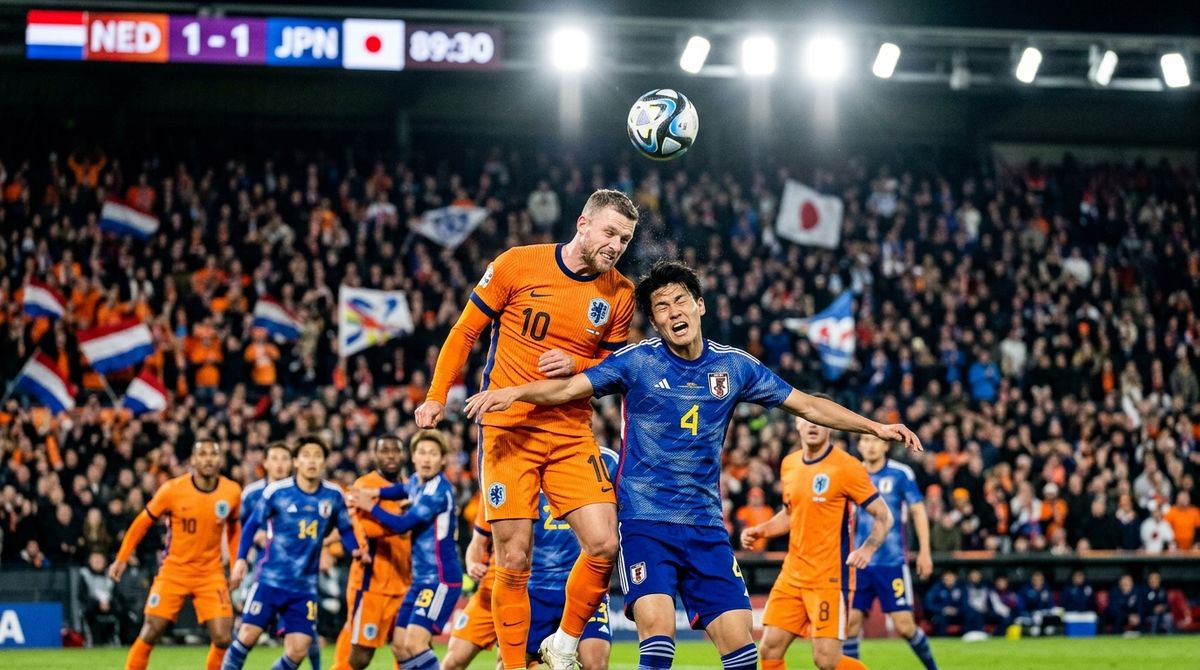 Netherlands vs Japan 2-2 World Cup 2026 Group F match report.