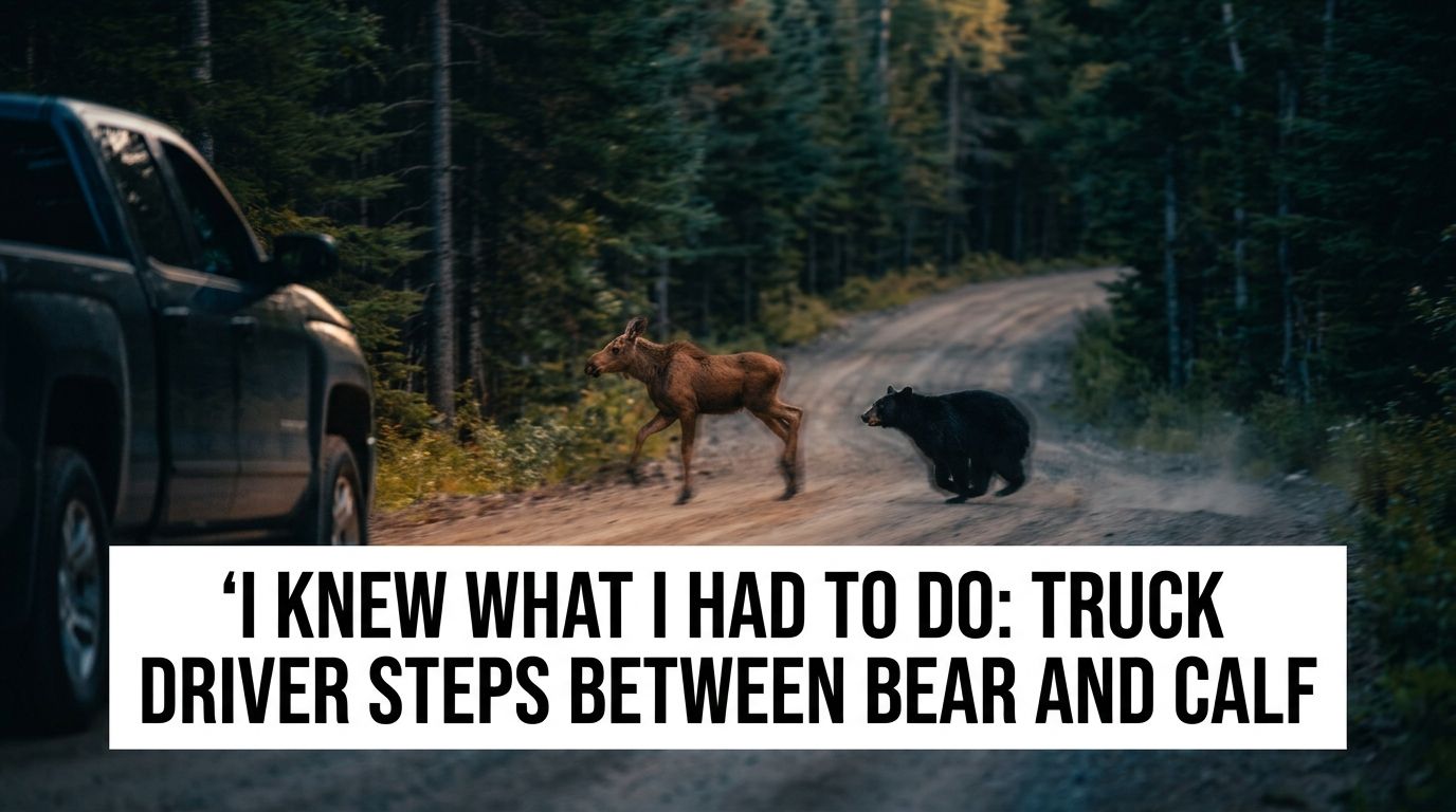 Maine Couple Uses Truck to Save Moose Calf From Charging Bear
