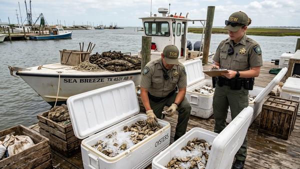 Six Charged After Illegal Oyster Harvest at Permanently Closed Texas Bay