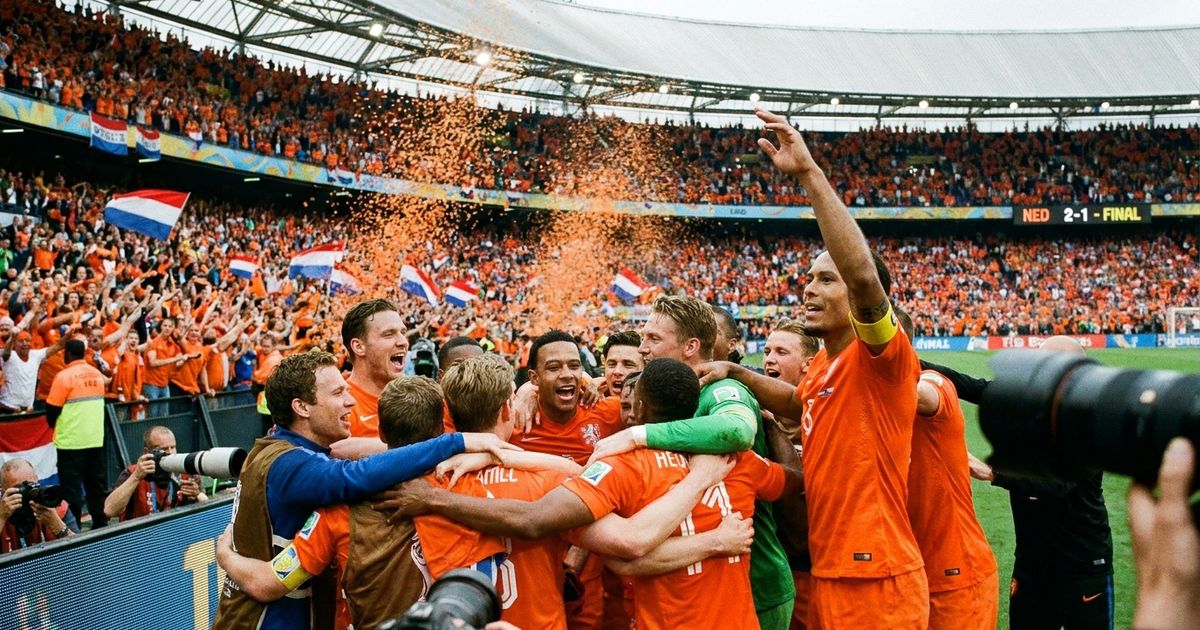Netherlands celebrates a 5-1 World Cup win over Sweden, with Brian Brobbey and Cody Gakpo each scoring two goals at Houston Stadium.