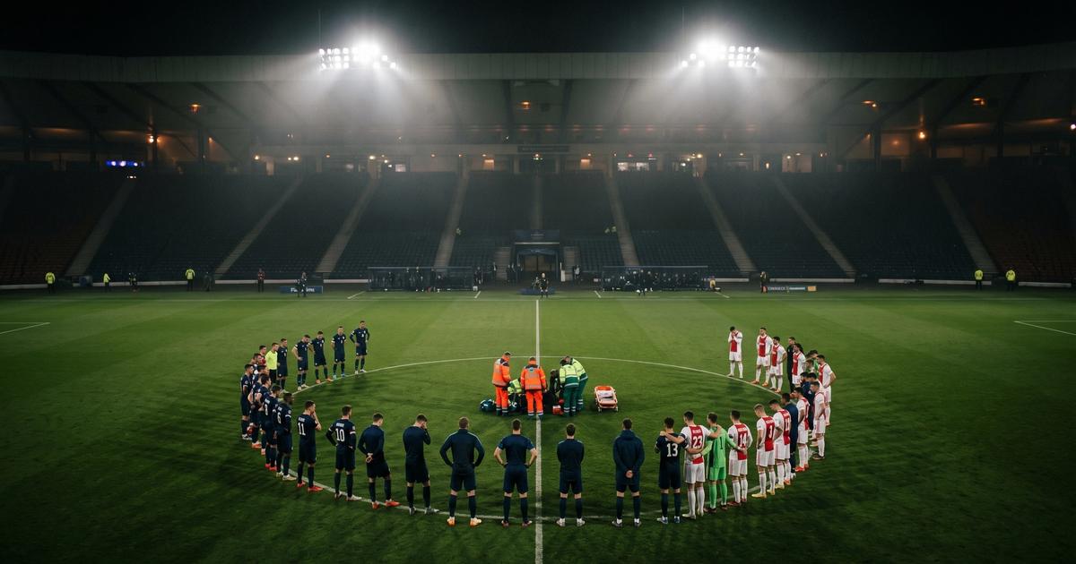 Christian Eriksen collapses again during Denmark vs Ukraine on June 7 2026 — pacemaker activates and he walks off the pitch on his own two feet as match is suspended