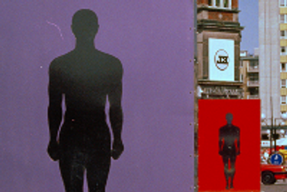 Two silhouettes of a man