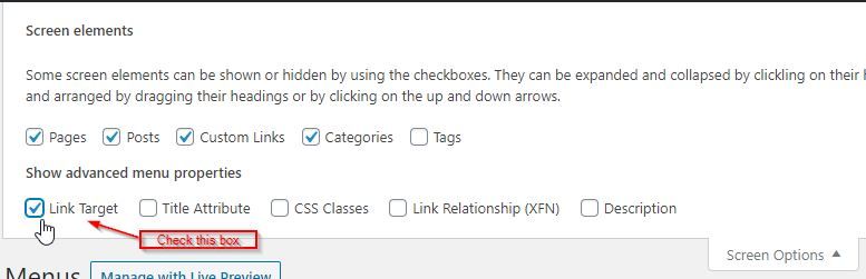 Can I Open a Wordpress Menu Link in a New Tab - Image 6