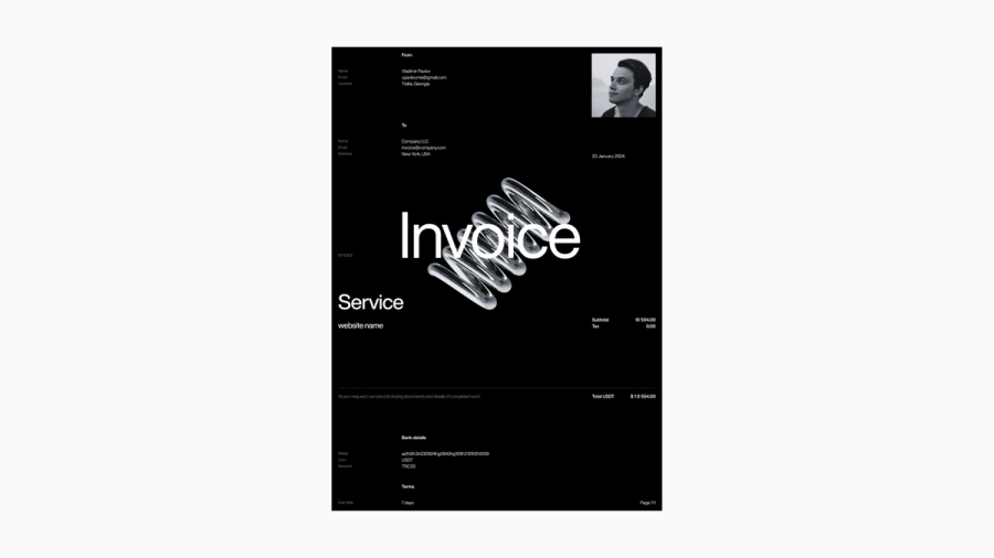 Invoice and Resume – template concept