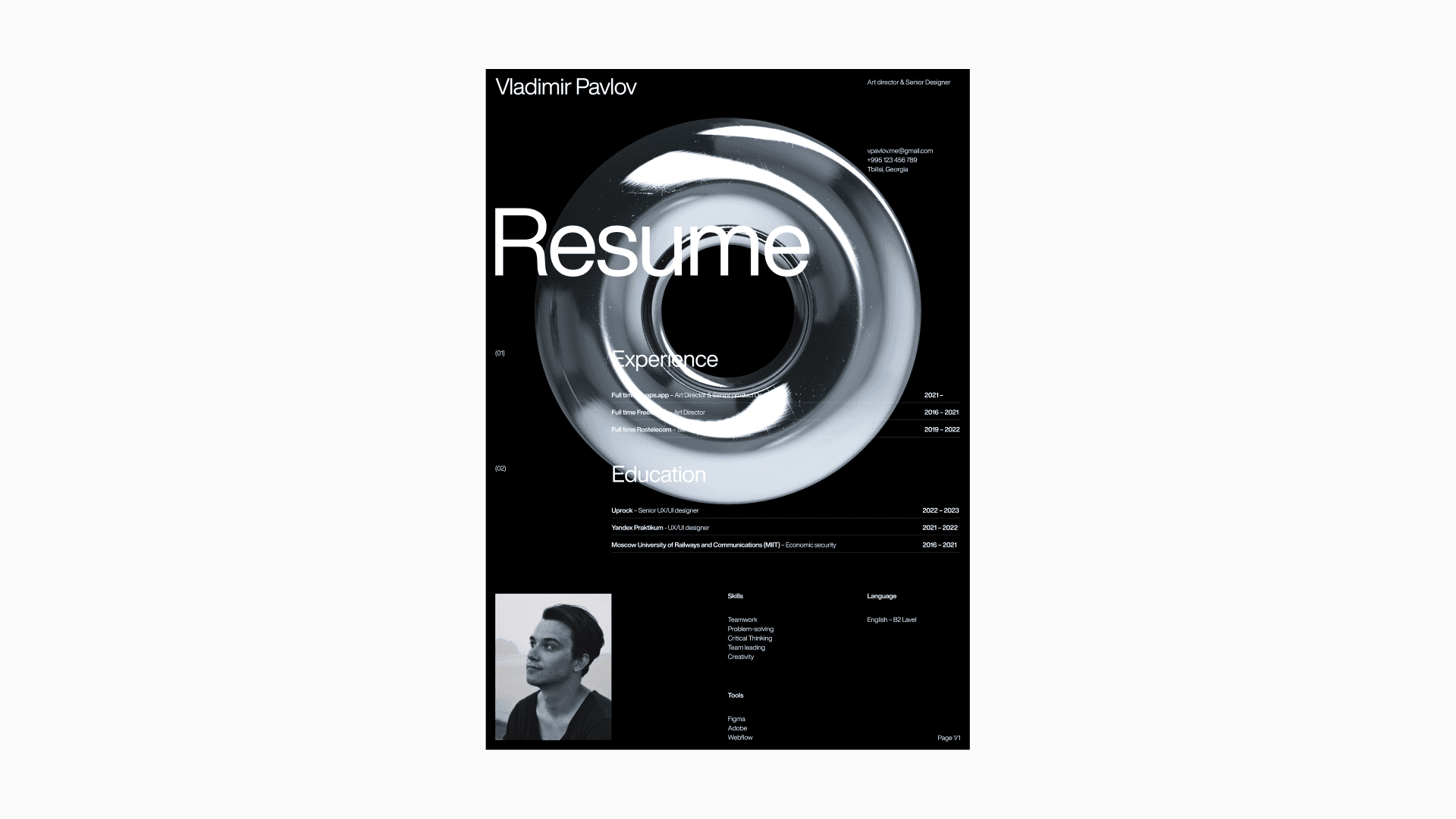 Invoice and Resume – template concept image 2