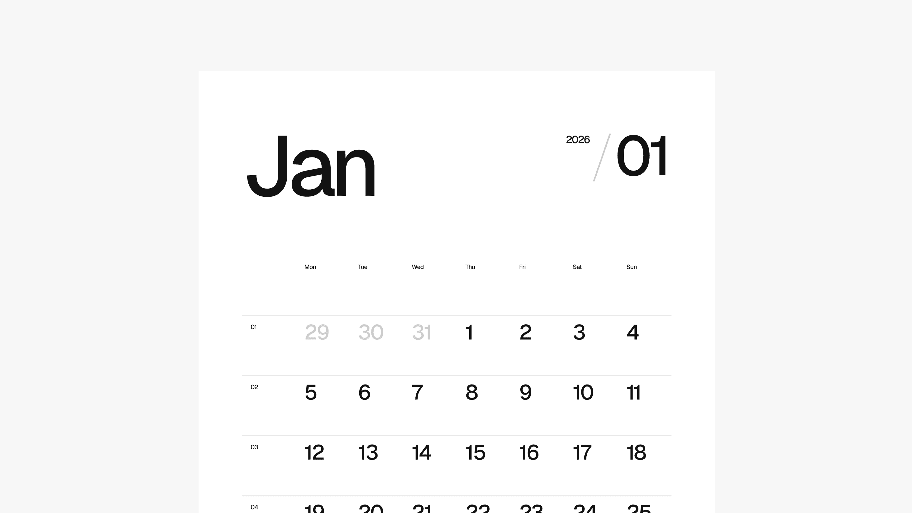 Minimal Calendar image 5