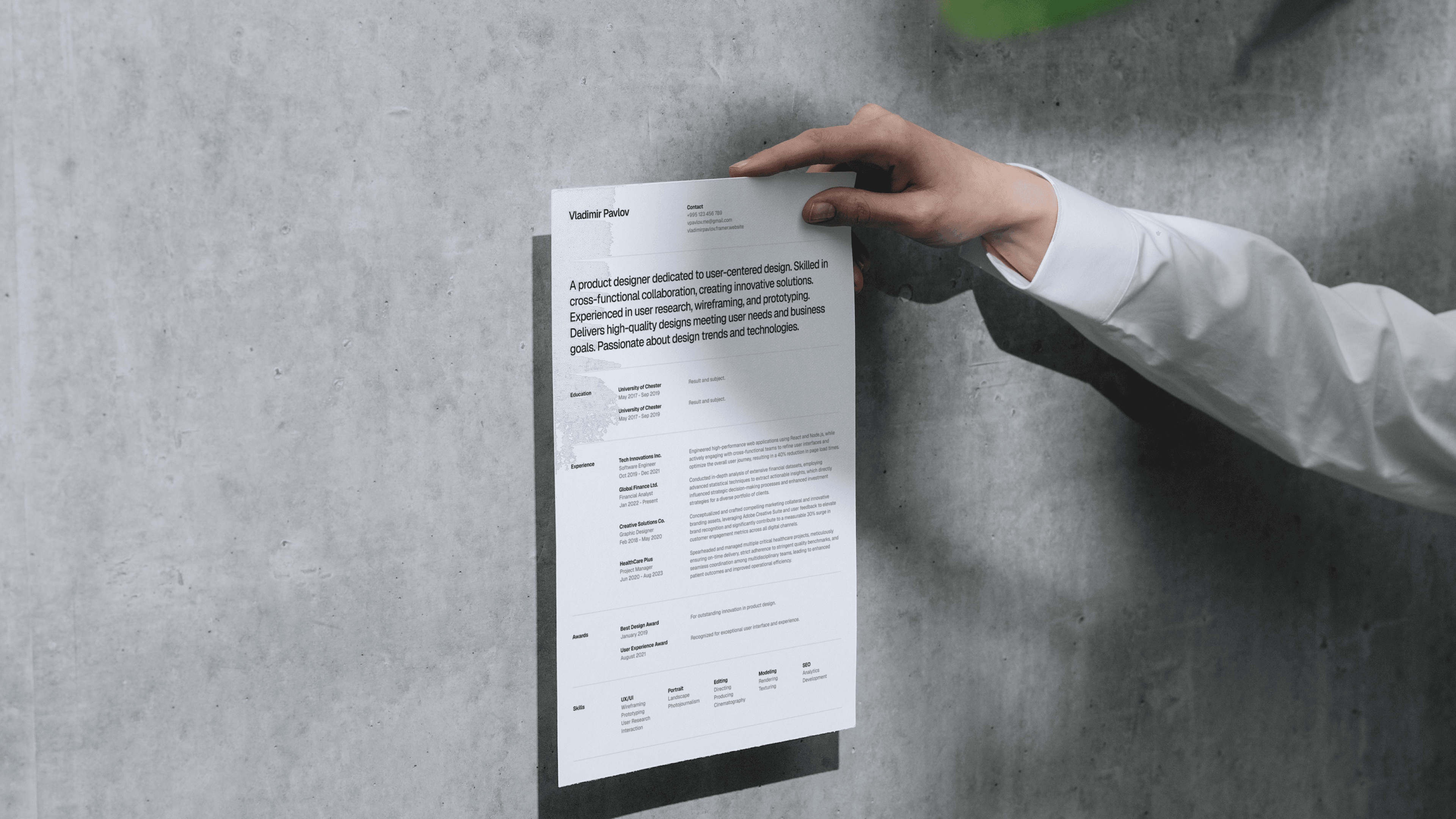 Resume Template for Designers image 1