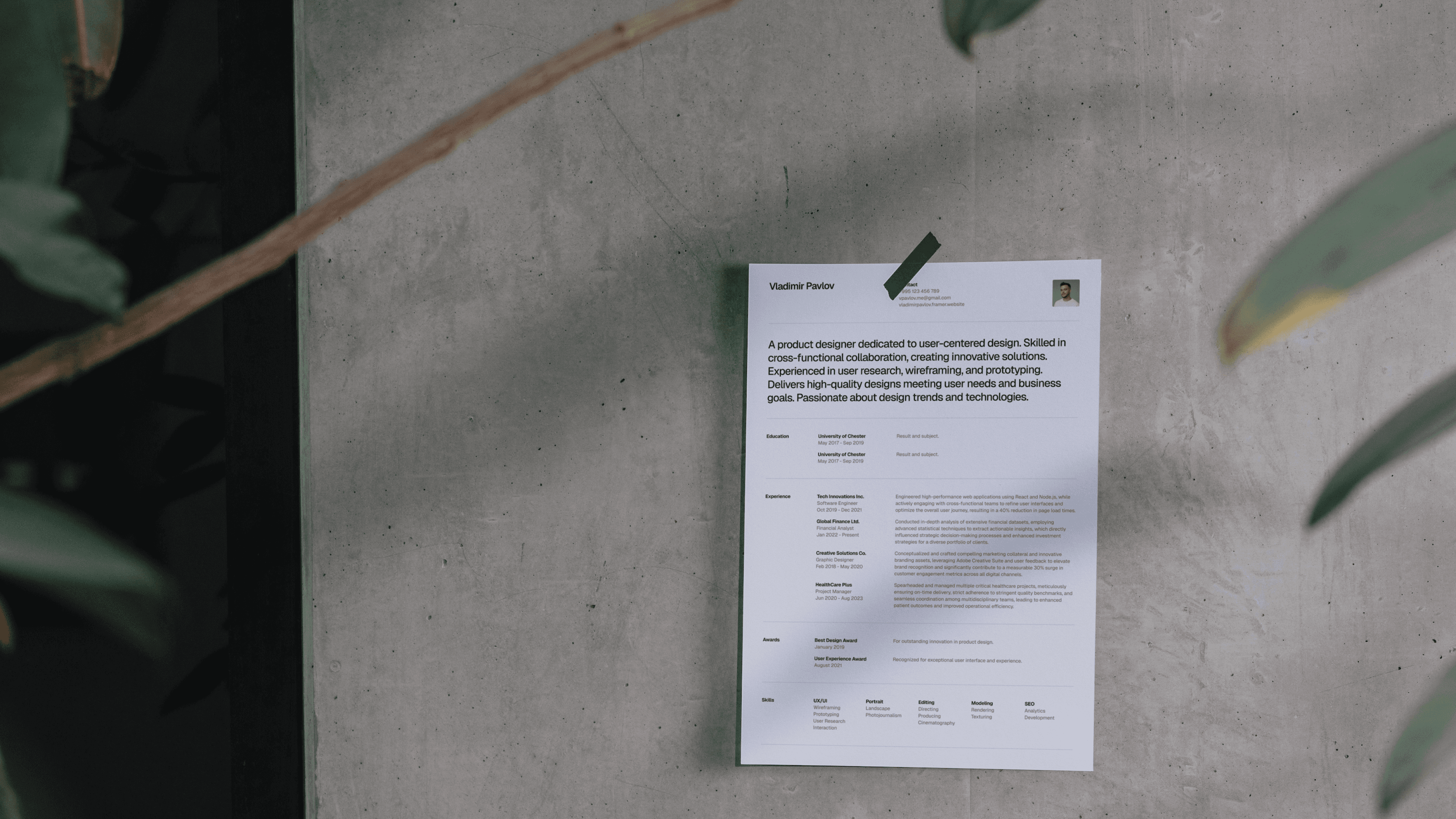 Resume Template for Designers image 3