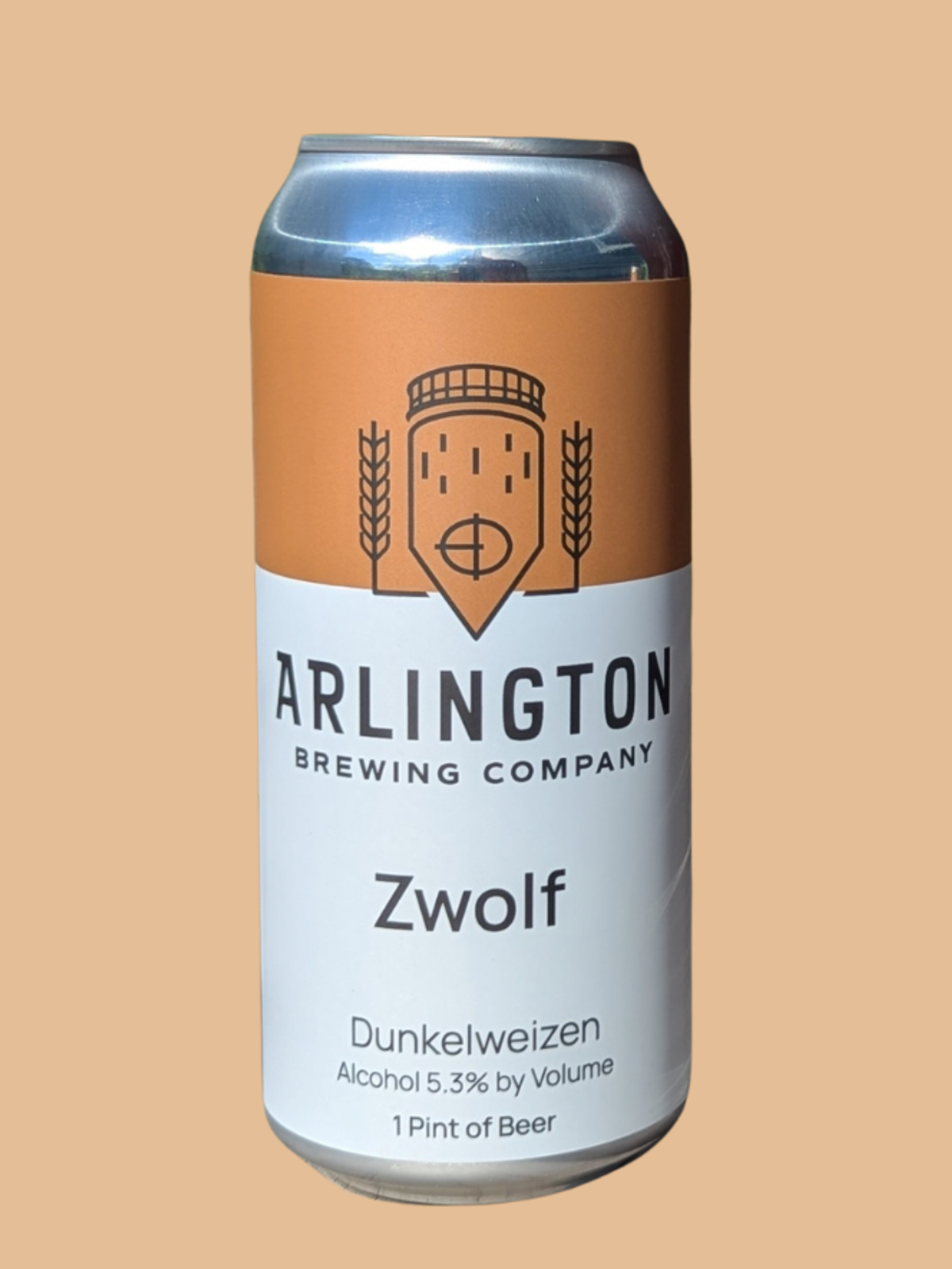 Can of Zwolf with light brown background