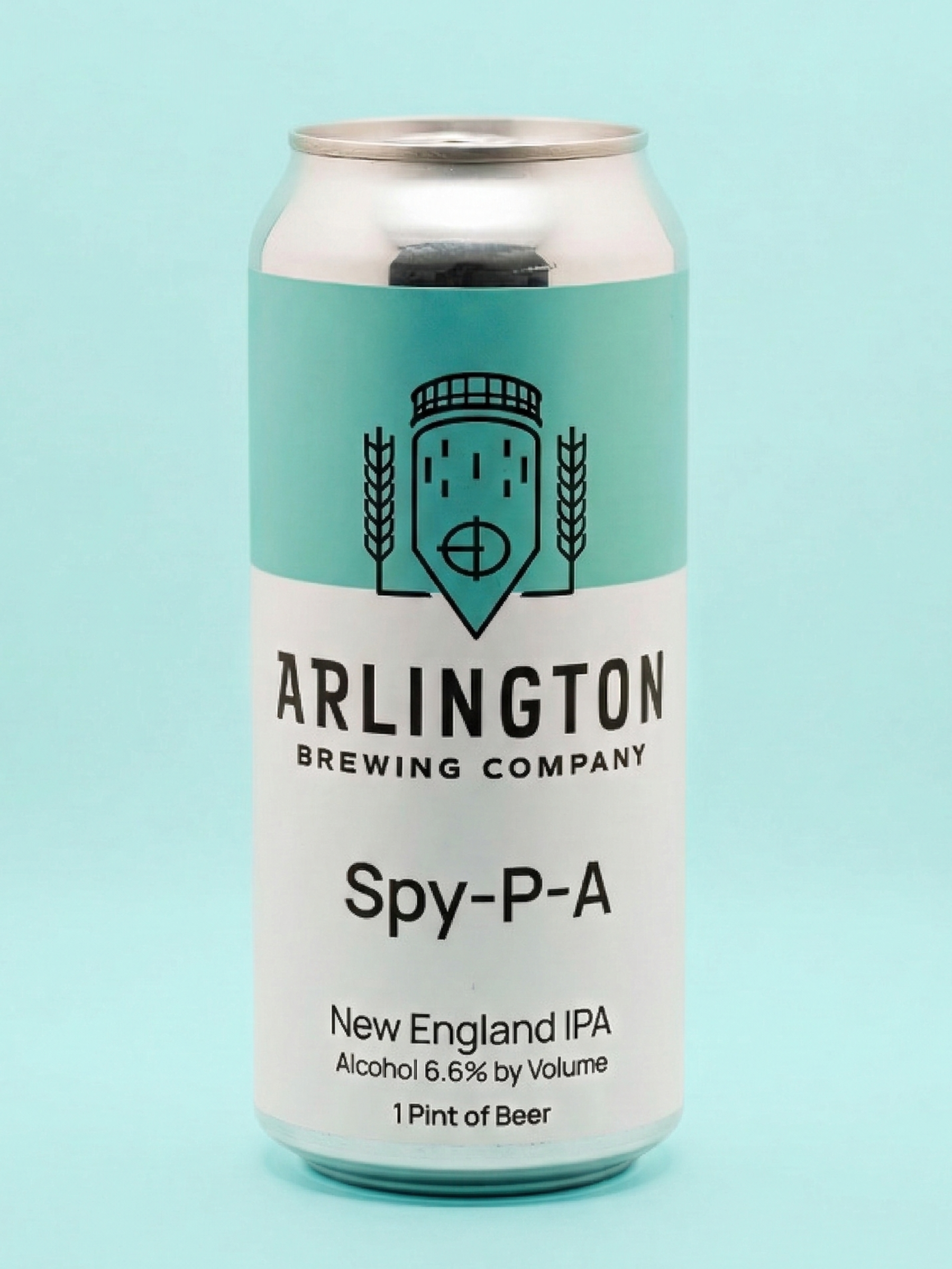 Can of Spy-P-A on a light blue background