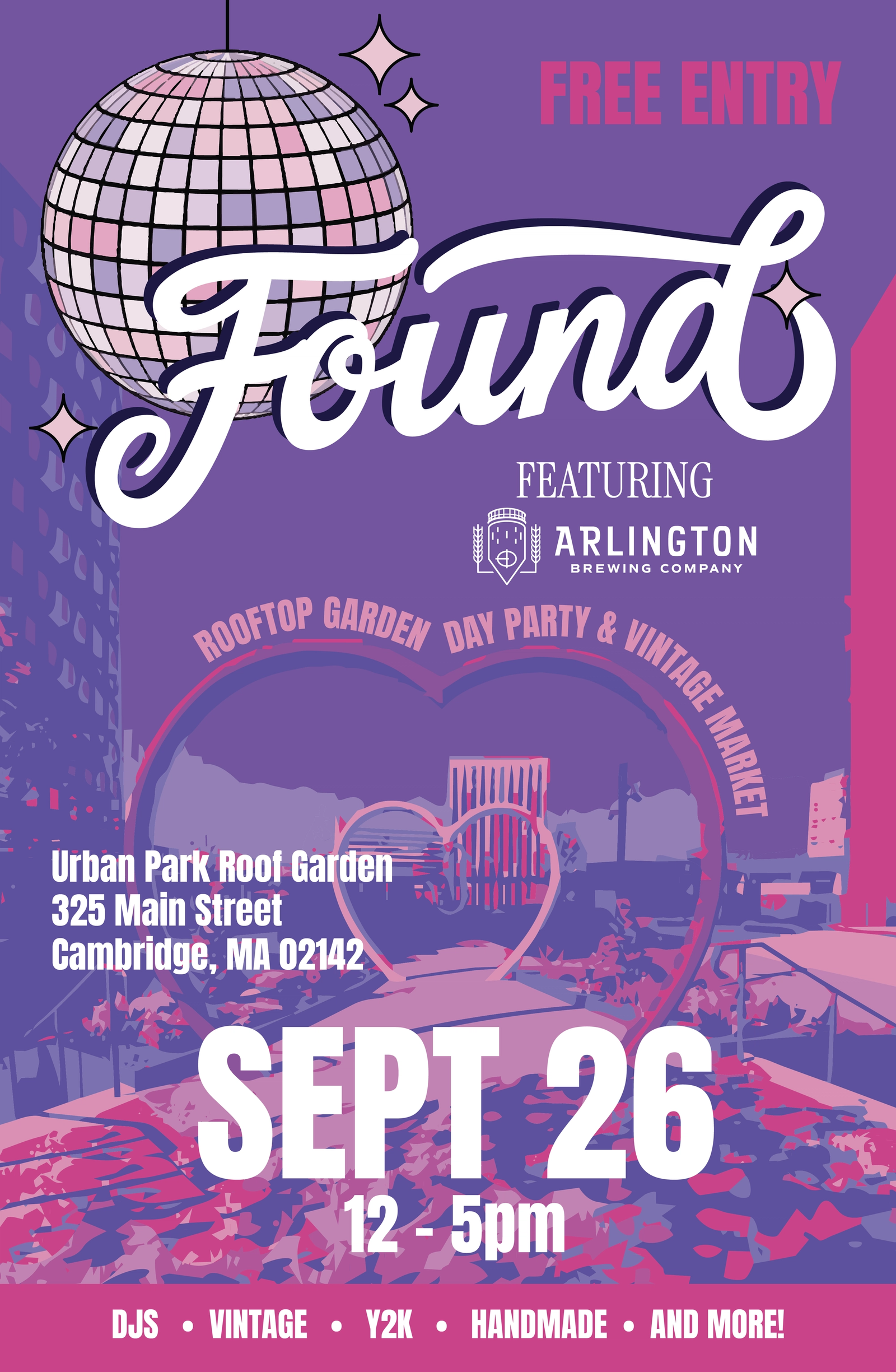 Found Vintage Market - Cambridge Beer Garden + Thrifting flyer