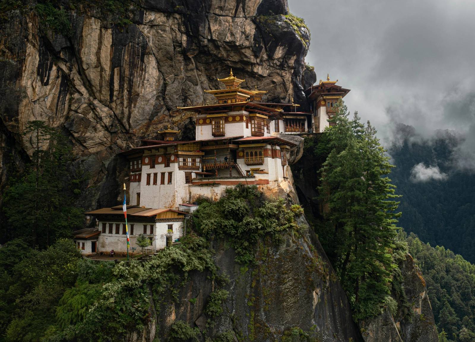 Tiger's Nest Monastery on its cliff above the Paro valley