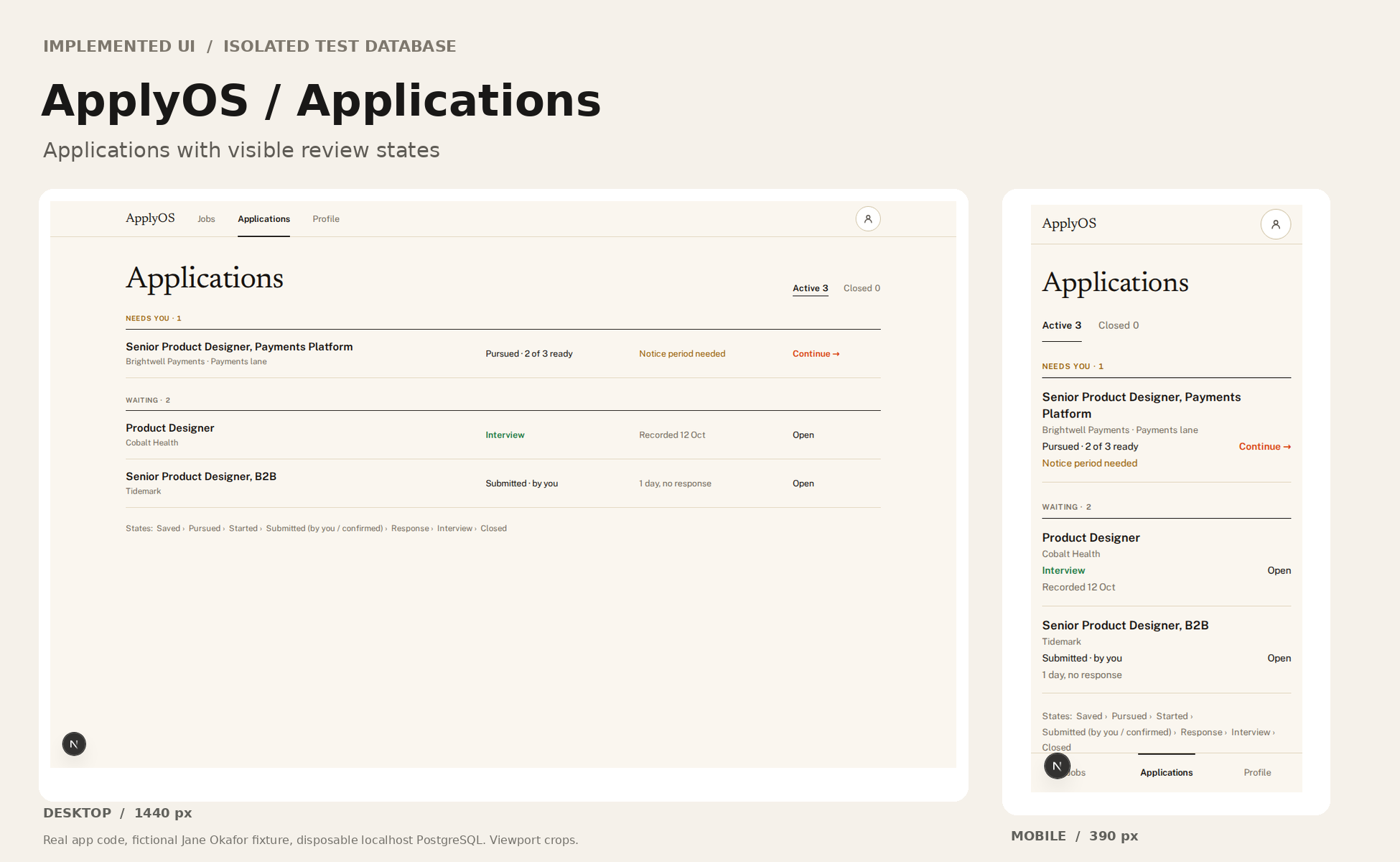 ApplyOS real applications review list, desktop and mobile