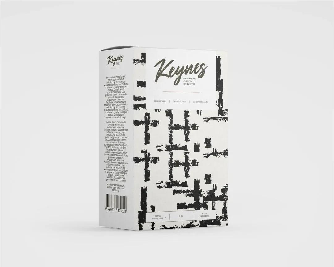 Keynes printed retail product carton
