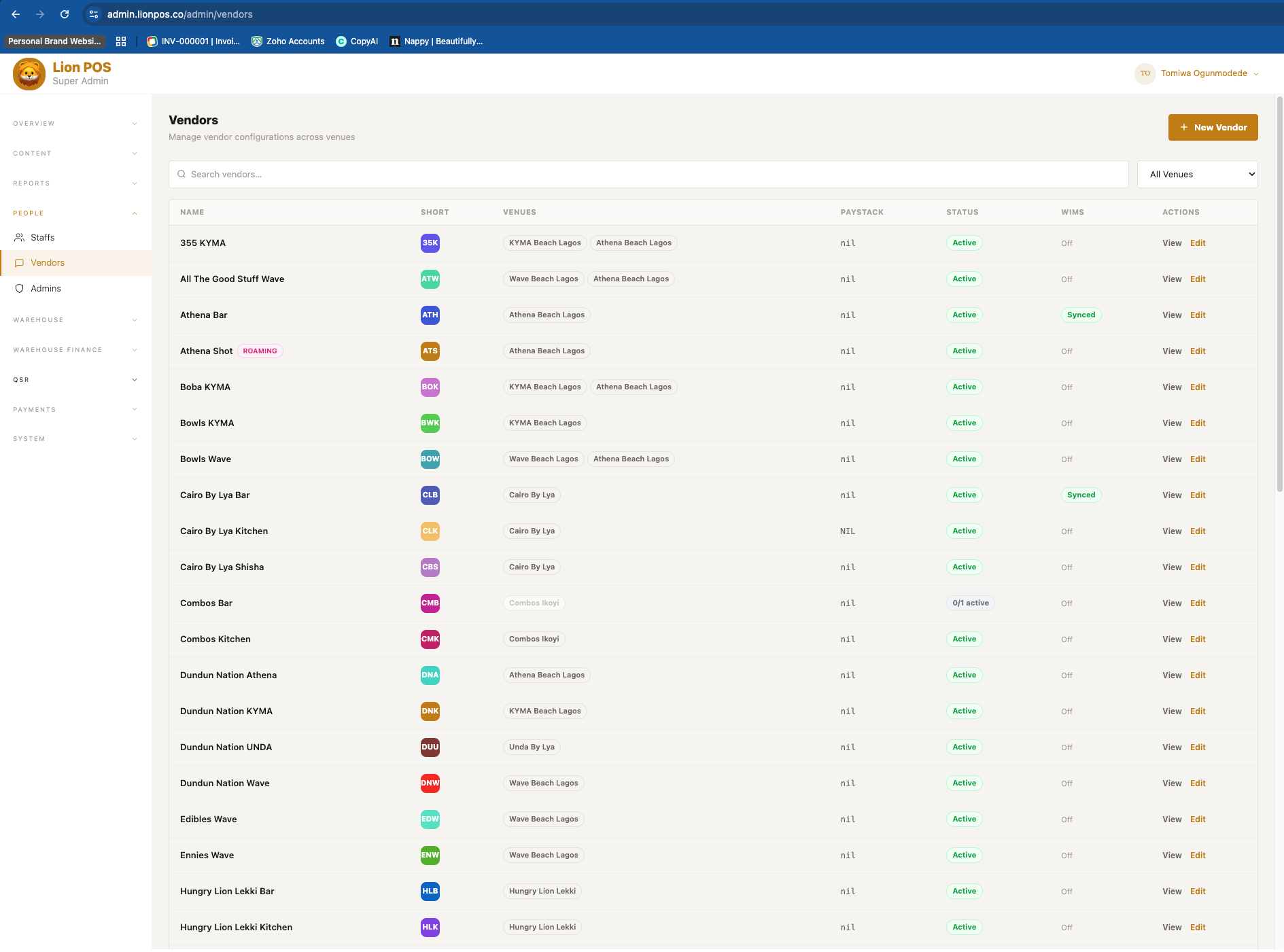 Lion product item configuration interface