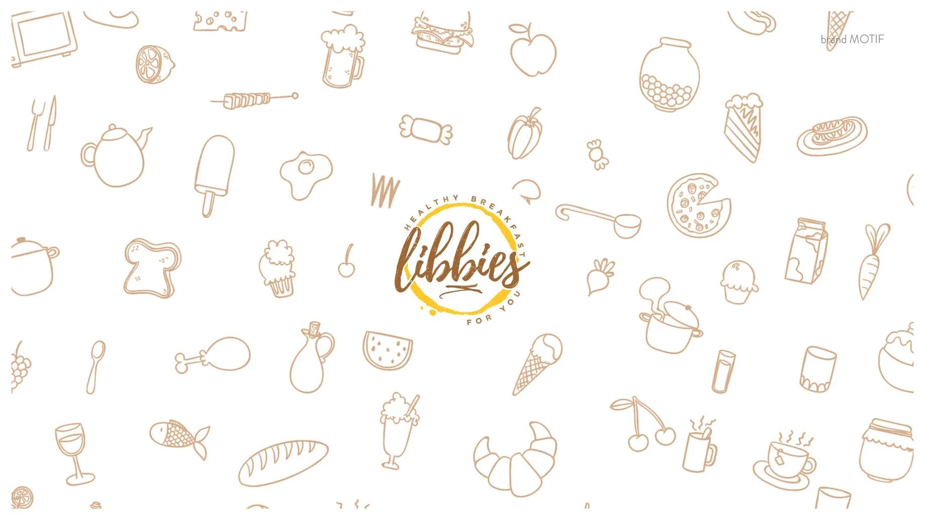 Libbies line-drawn ingredient pattern