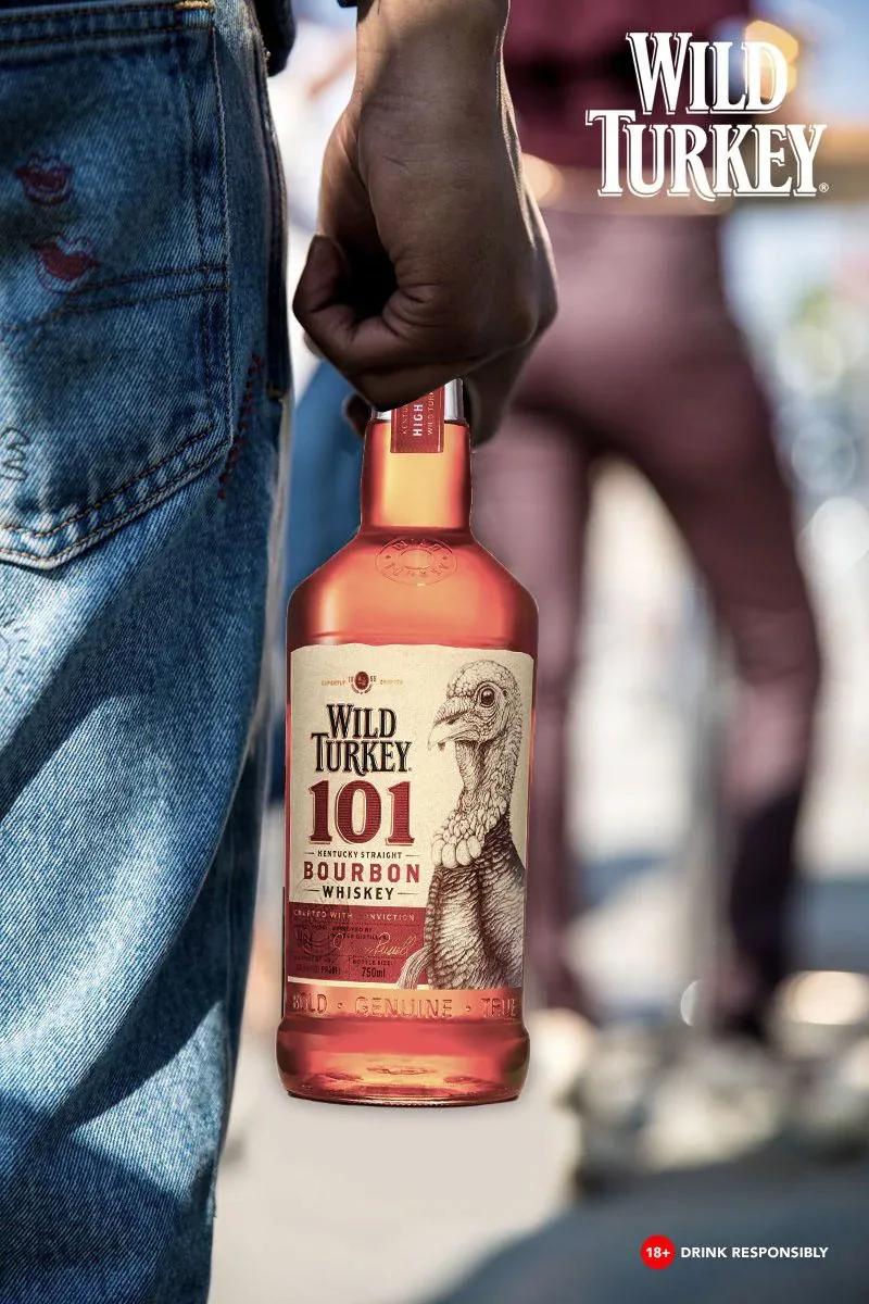Wild Turkey bourbon vertical campaign artwork
