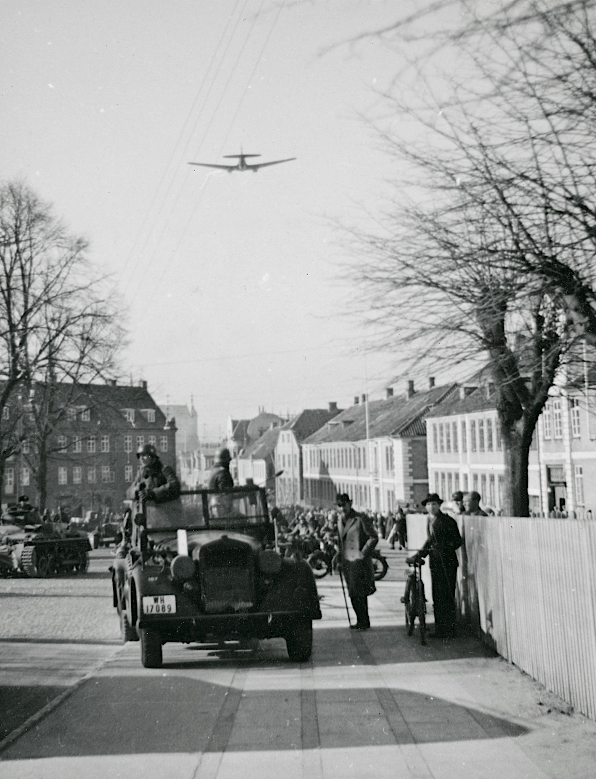 Tyske fly over Haderslev 9. april 1940