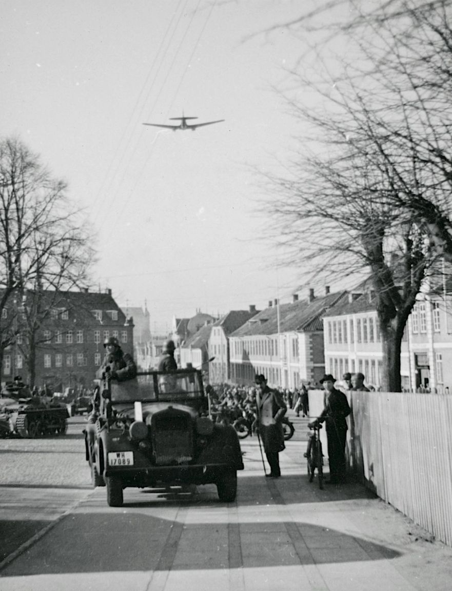 Tyske fly over Haderslev 9. april 1940