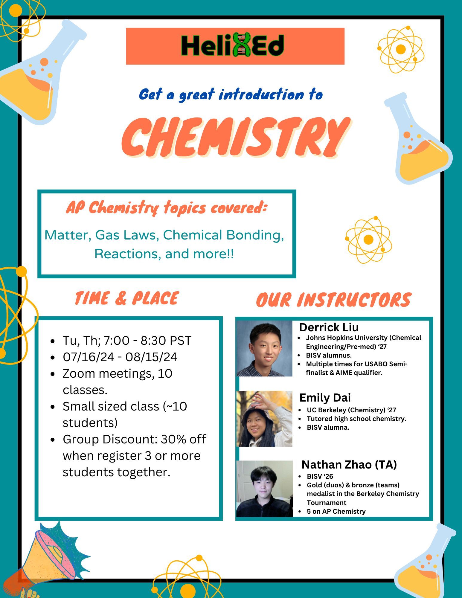 Intro to Chemistry course poster