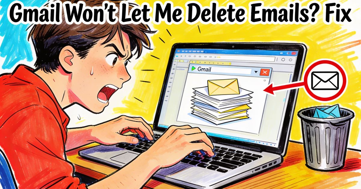 Email Come Back Gmail Won't Let Me Delete Emails? Fix (2026)