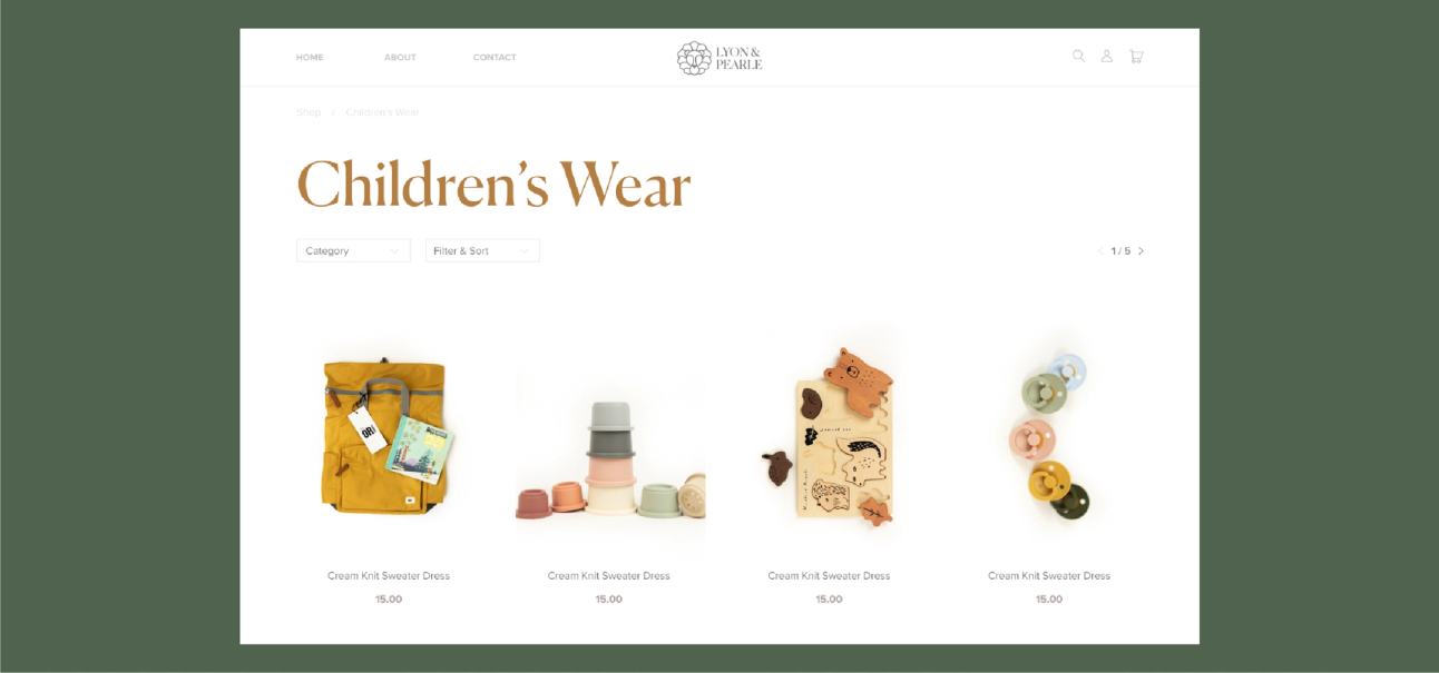 Lyon and Pearle Website Collection Page