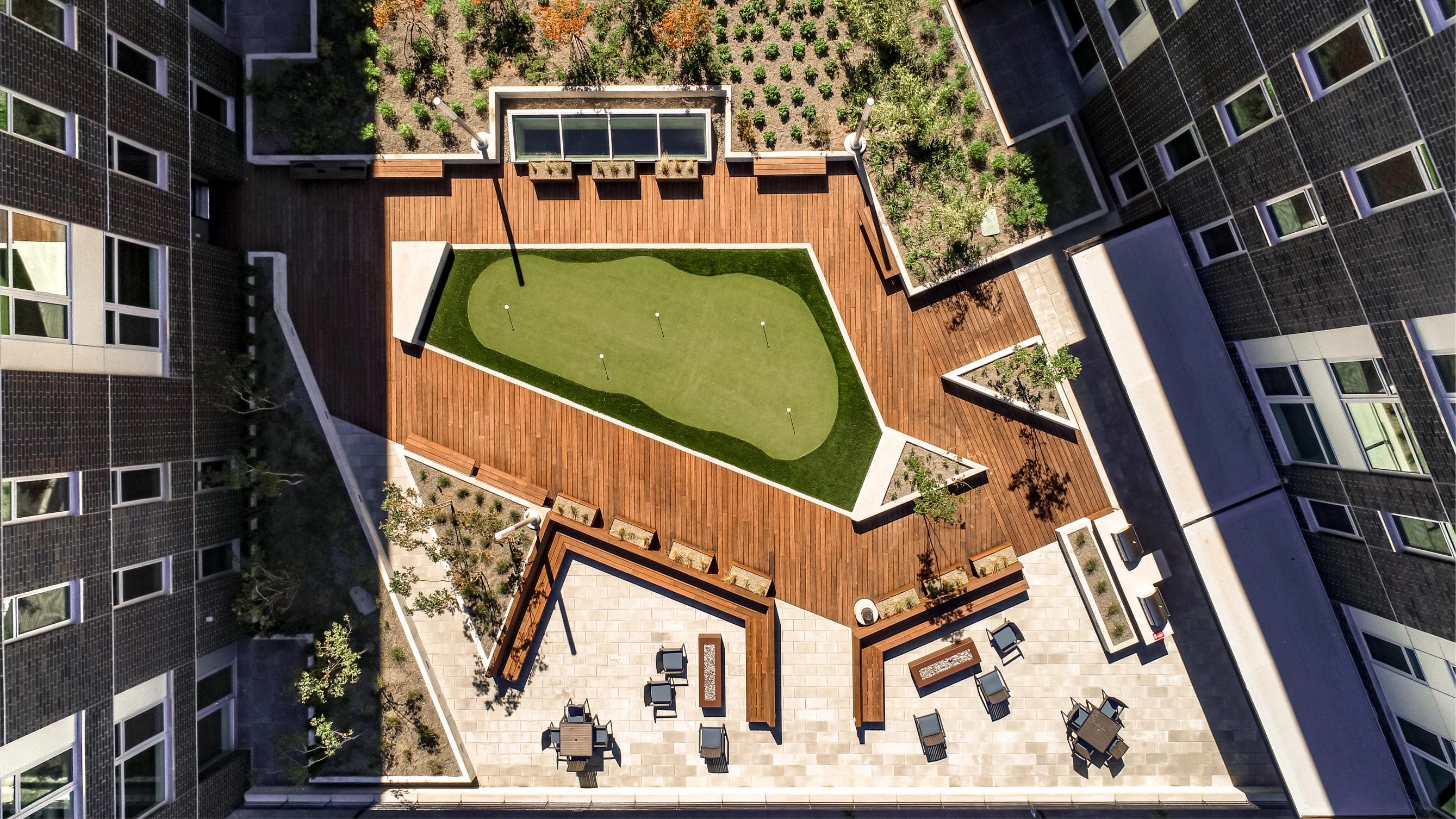 Image of a courtyard from above