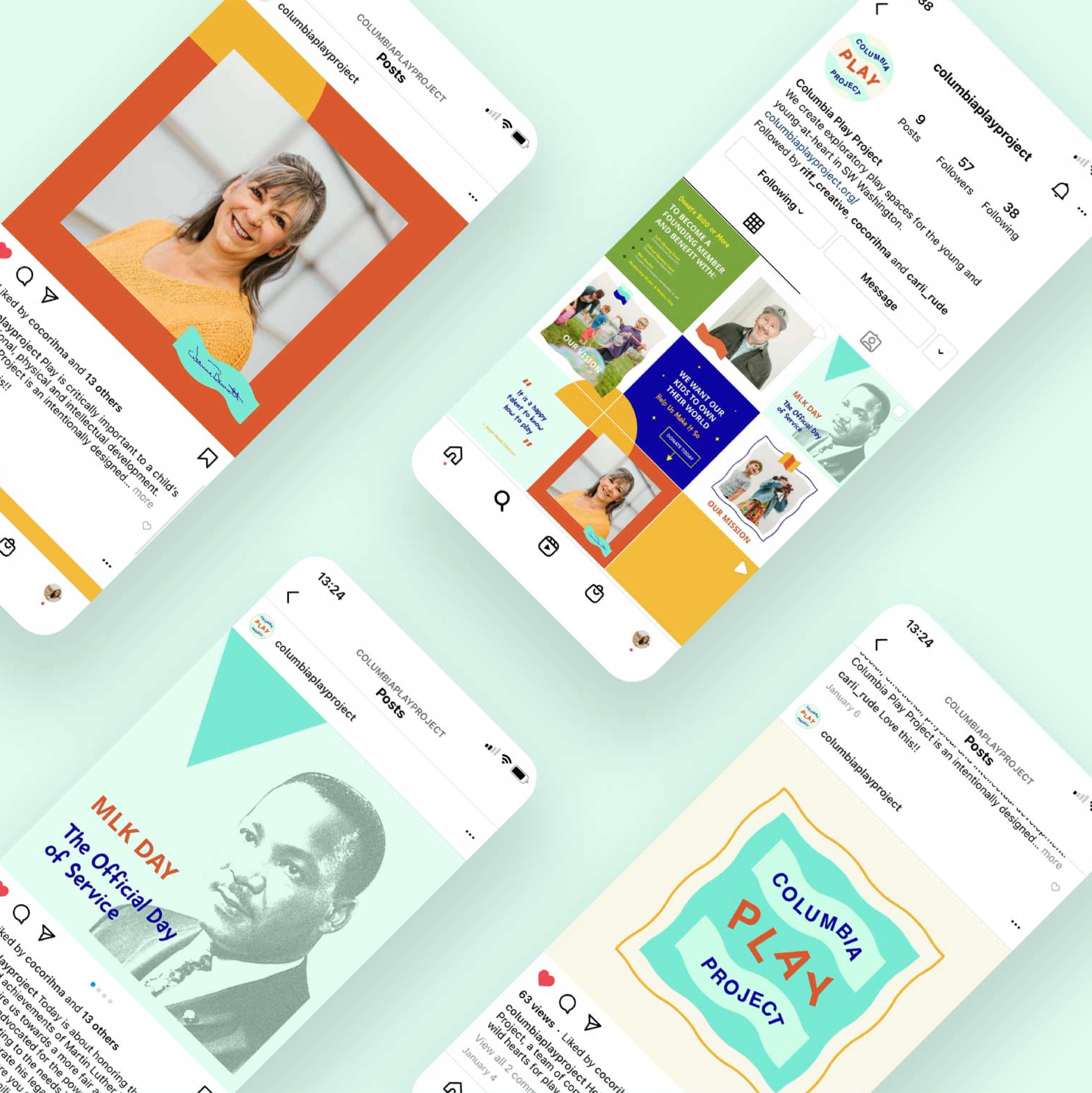 Social Media Posts for Columbia Play Project