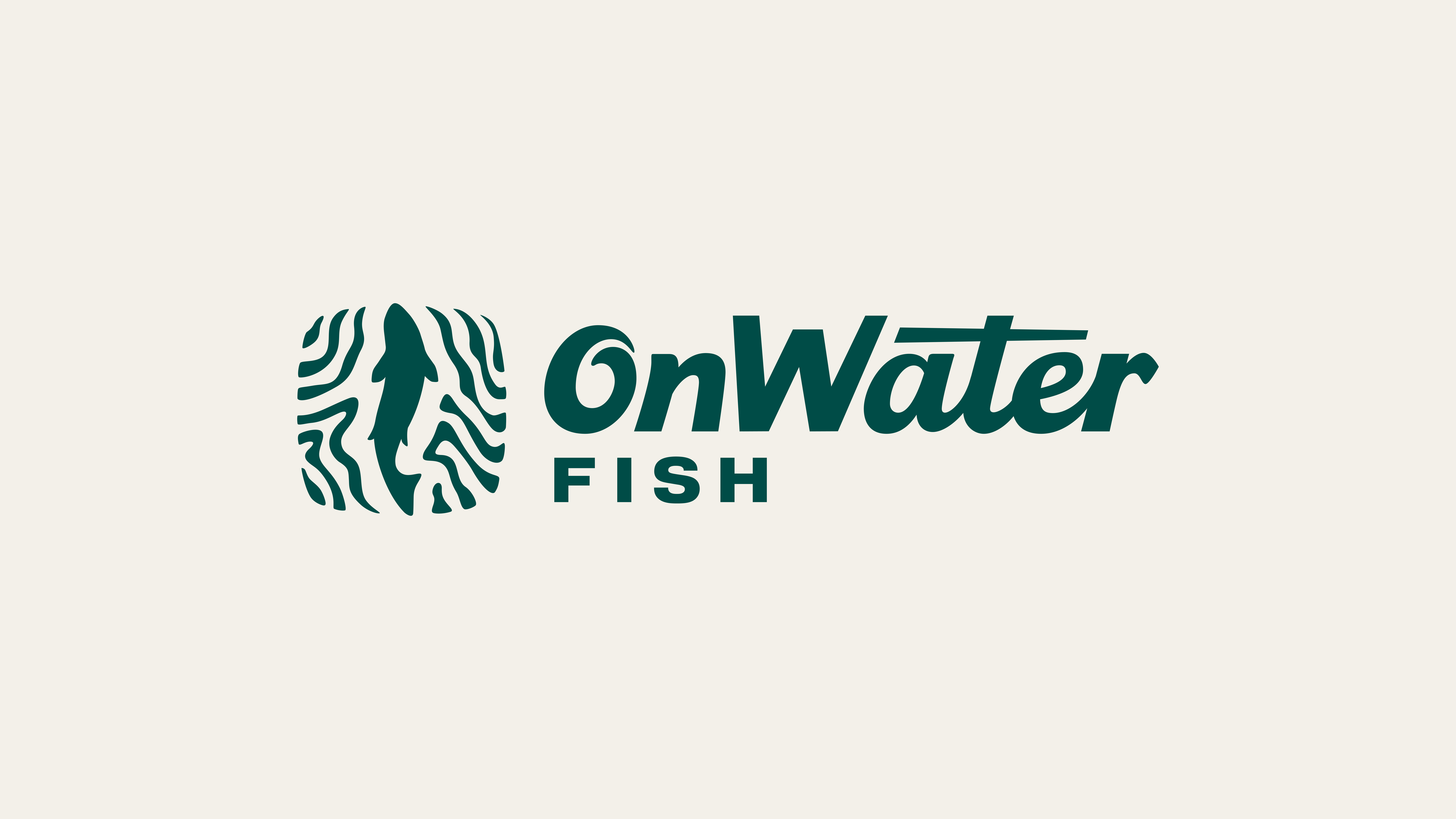 OnWater Fish Logo and Wordmark