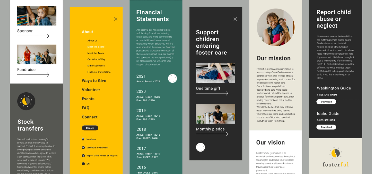 Fosterful Mobile Web Designs