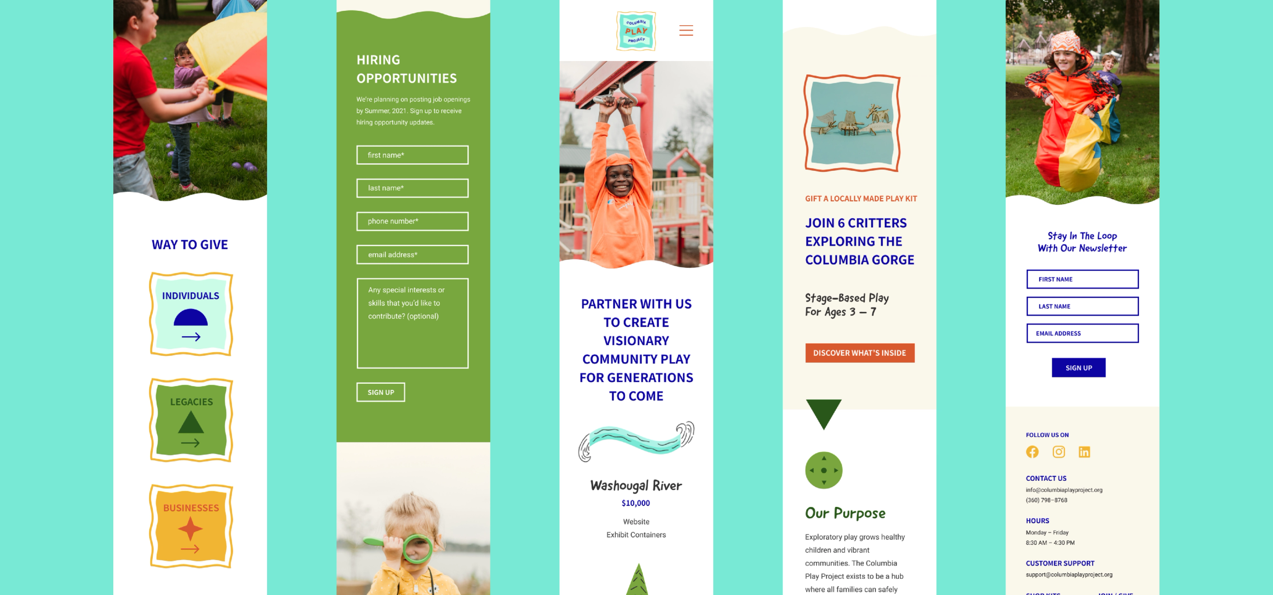 Columbia Play Project Mobile Website