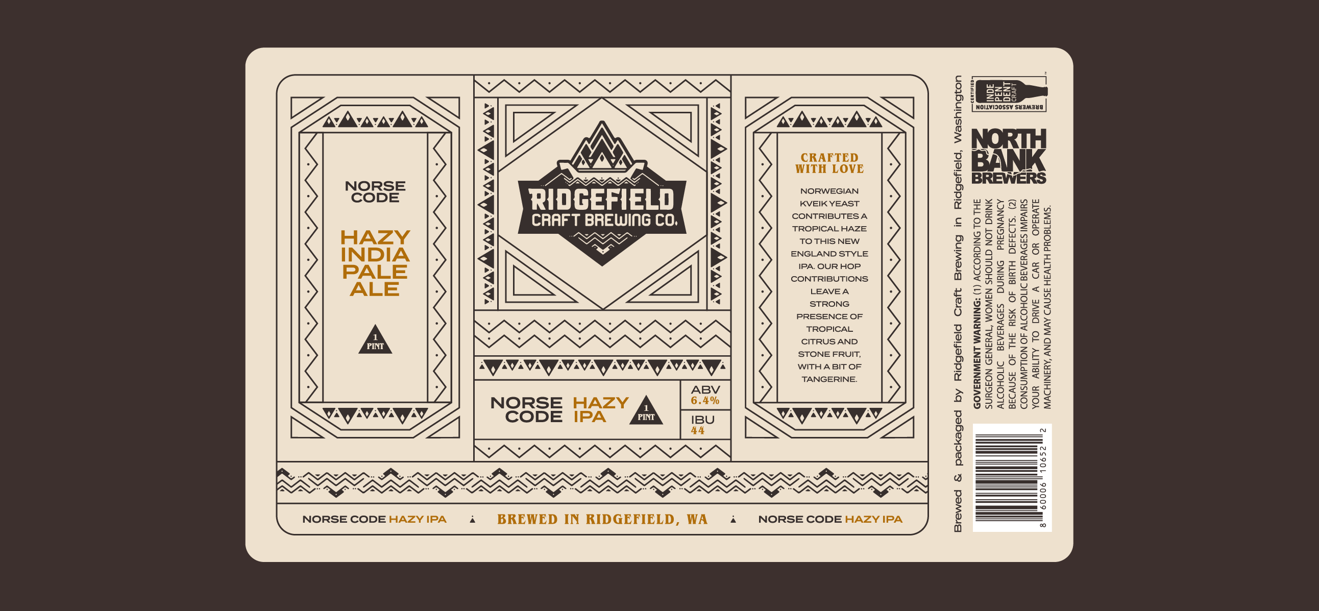 Ridgefield Brewing Company Label Hazy IPA